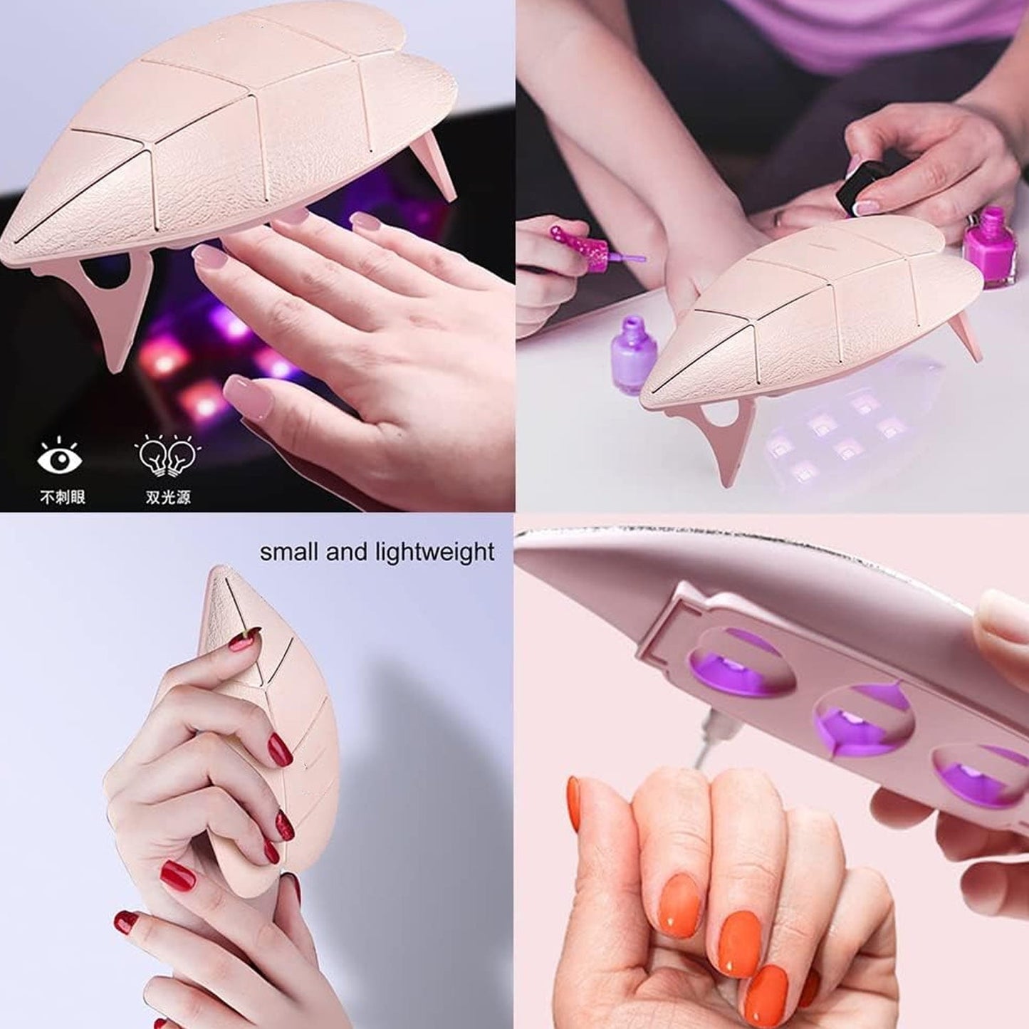 Mini Nail Lamp 6w 6 Led UV Nail Dryer with USB Cable for Gel Nail Polish Nail Art Tools for Starters Home DIY Professionals Salon Manicure (1 Pc) - infinityexculsivestore.com