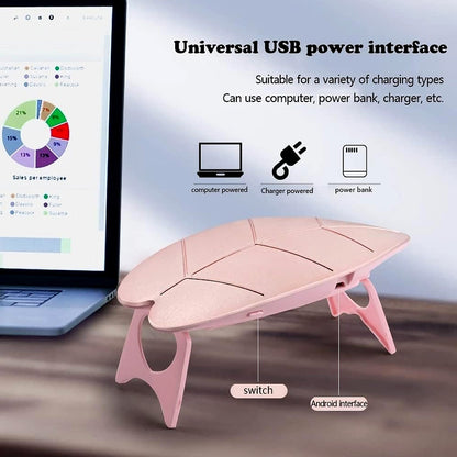 Mini Nail Lamp 6w 6 Led UV Nail Dryer with USB Cable for Gel Nail Polish Nail Art Tools for Starters Home DIY Professionals Salon Manicure (1 Pc) - infinityexculsivestore.com