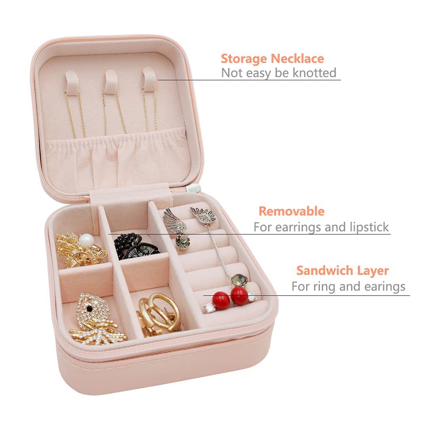 Mini PU Leather jewellery Box for Travel & Storage - infinityexculsivestore.com