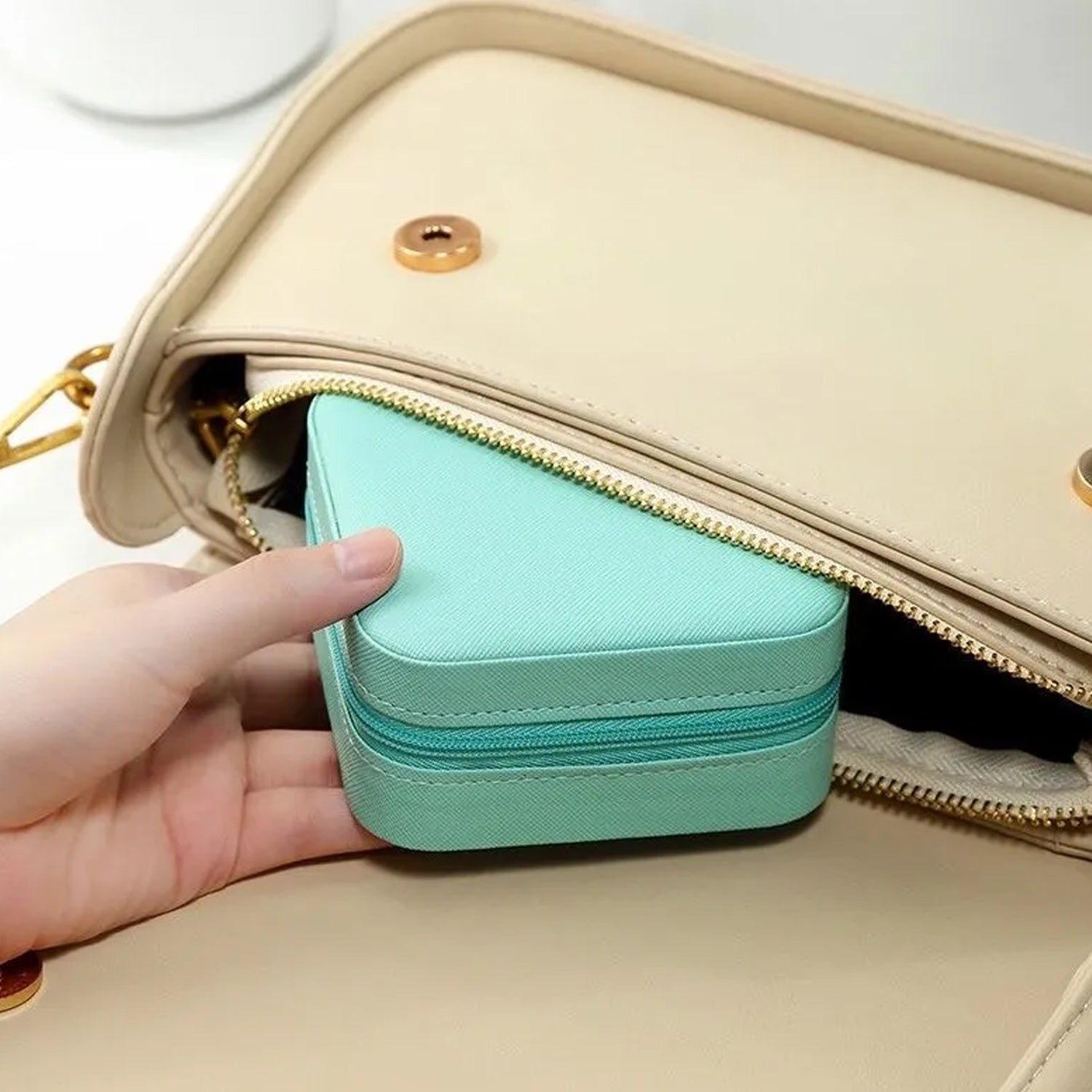 Mini PU Leather jewellery Box for Travel & Storage - infinityexculsivestore.com