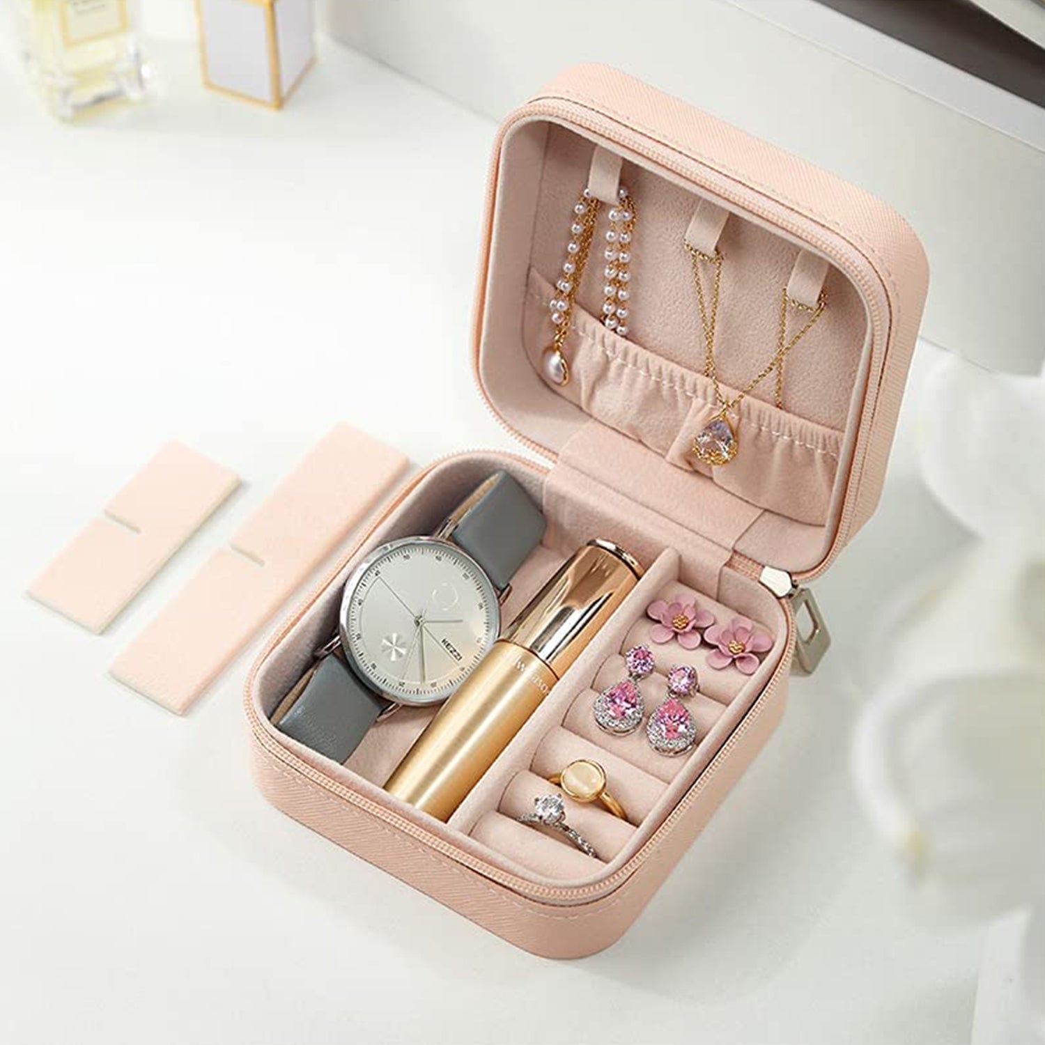 Mini PU Leather jewellery Box for Travel & Storage - infinityexculsivestore.com