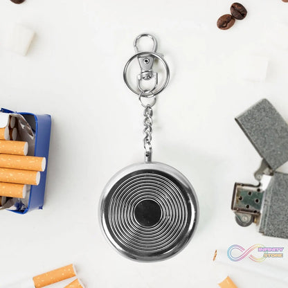 Mini Pocket SS Ashtray with keyring (1pc) - infinityexculsivestore.com