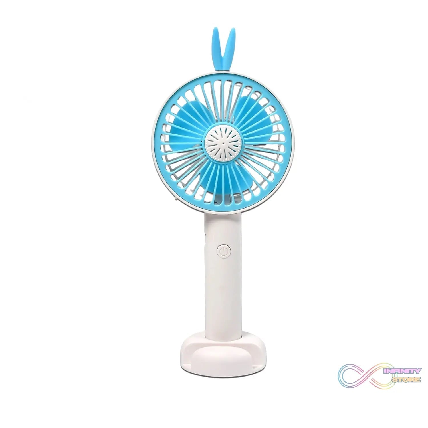 Mini Portable Hand Fan USB Rechargeable Fan With Led Light Fan for Indoor and Outdoor Use by Women and Men Table Standing Stand Included (Battery Not Include) - infinityexculsivestore.com
