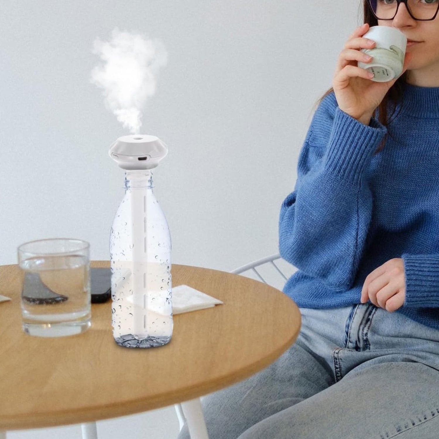 Mini Portable Humidifier for Car, Personal USB Powered Bedroom Quiet Humidified Ultrasonic Cool Mist Humidifier Plants, Car, Travel, Office, Hotel (1 Pc) - infinityexculsivestore.com
