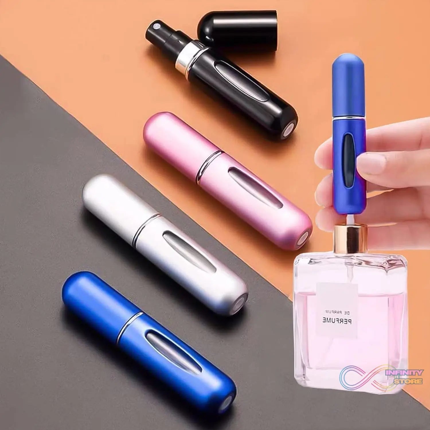 Mini Portable Perfume Empty Spray Bottle (1 Pc / Mix Color) - infinityexculsivestore.com