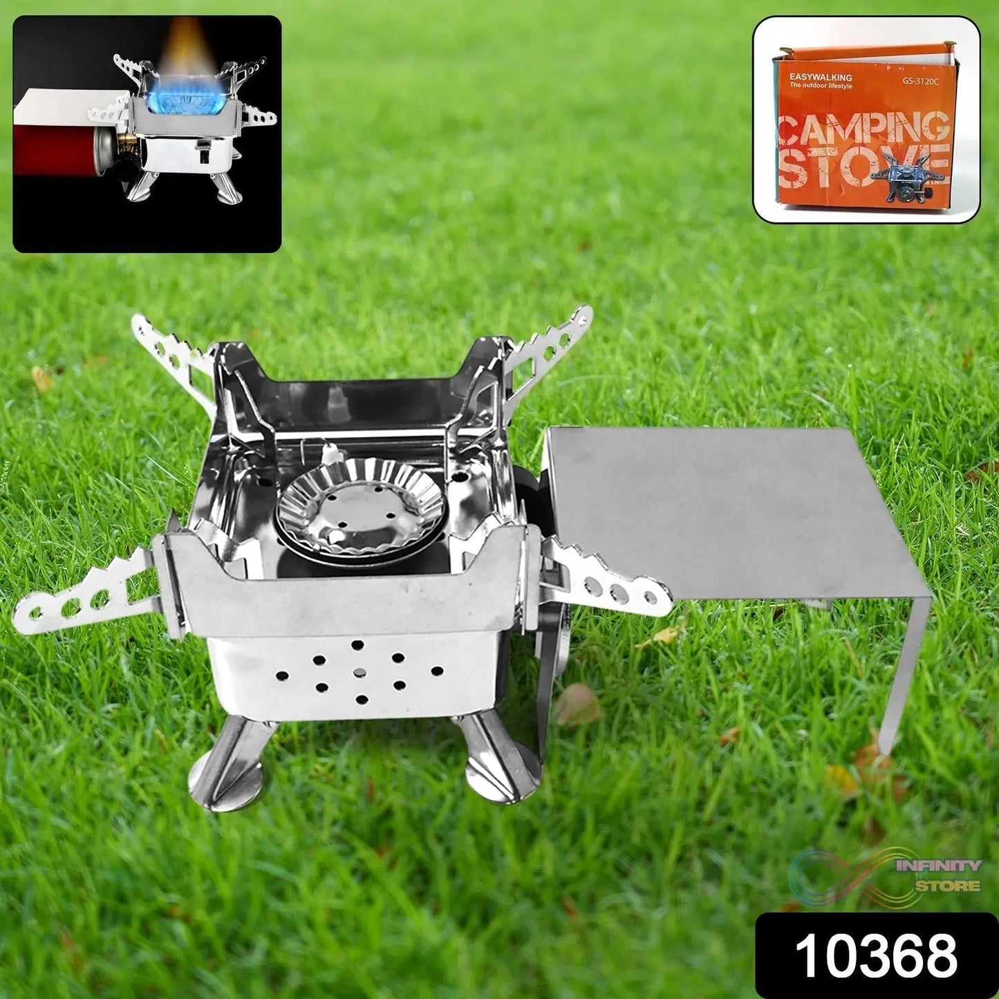 Mini Portable Square Camping Stove (1 Pc) - infinityexculsivestore.com