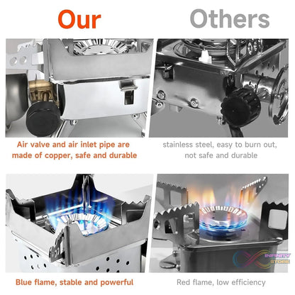 Mini Portable Square Camping Stove (1 Pc) - infinityexculsivestore.com
