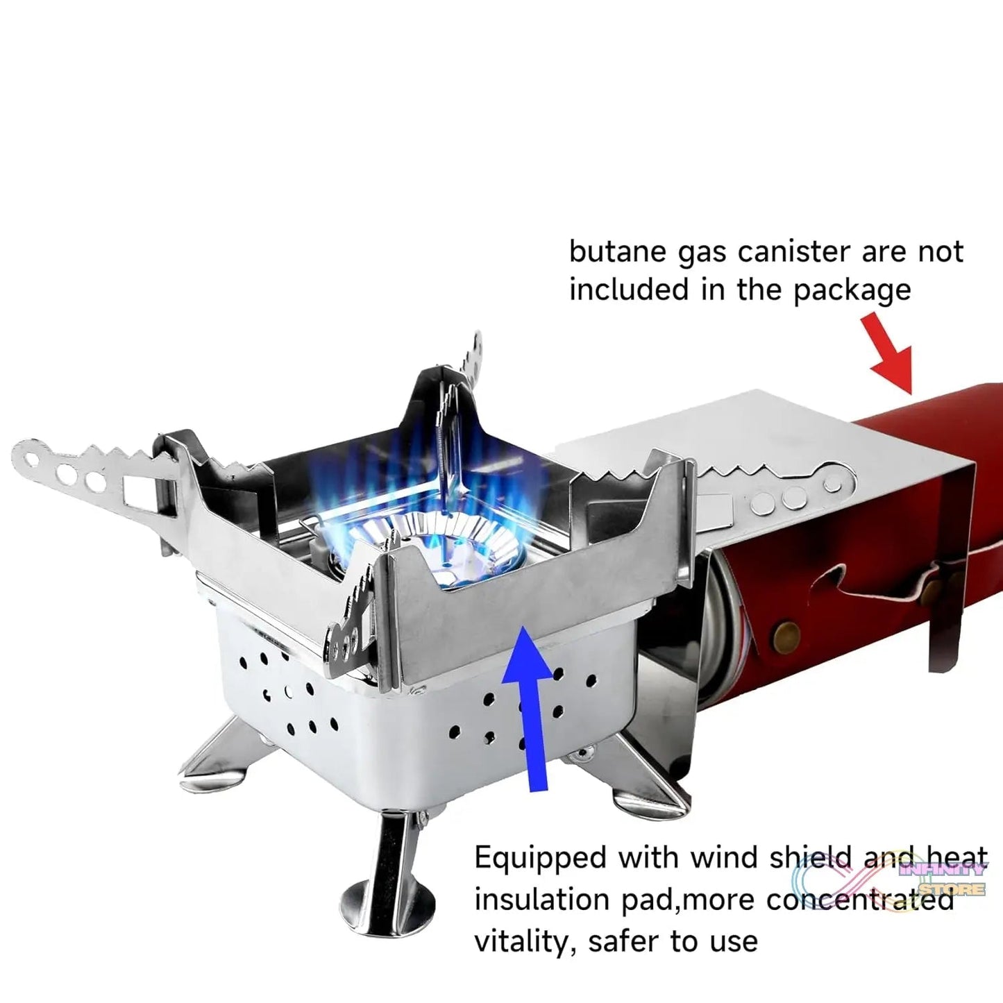Mini Portable Square Camping Stove (1 Pc) - infinityexculsivestore.com
