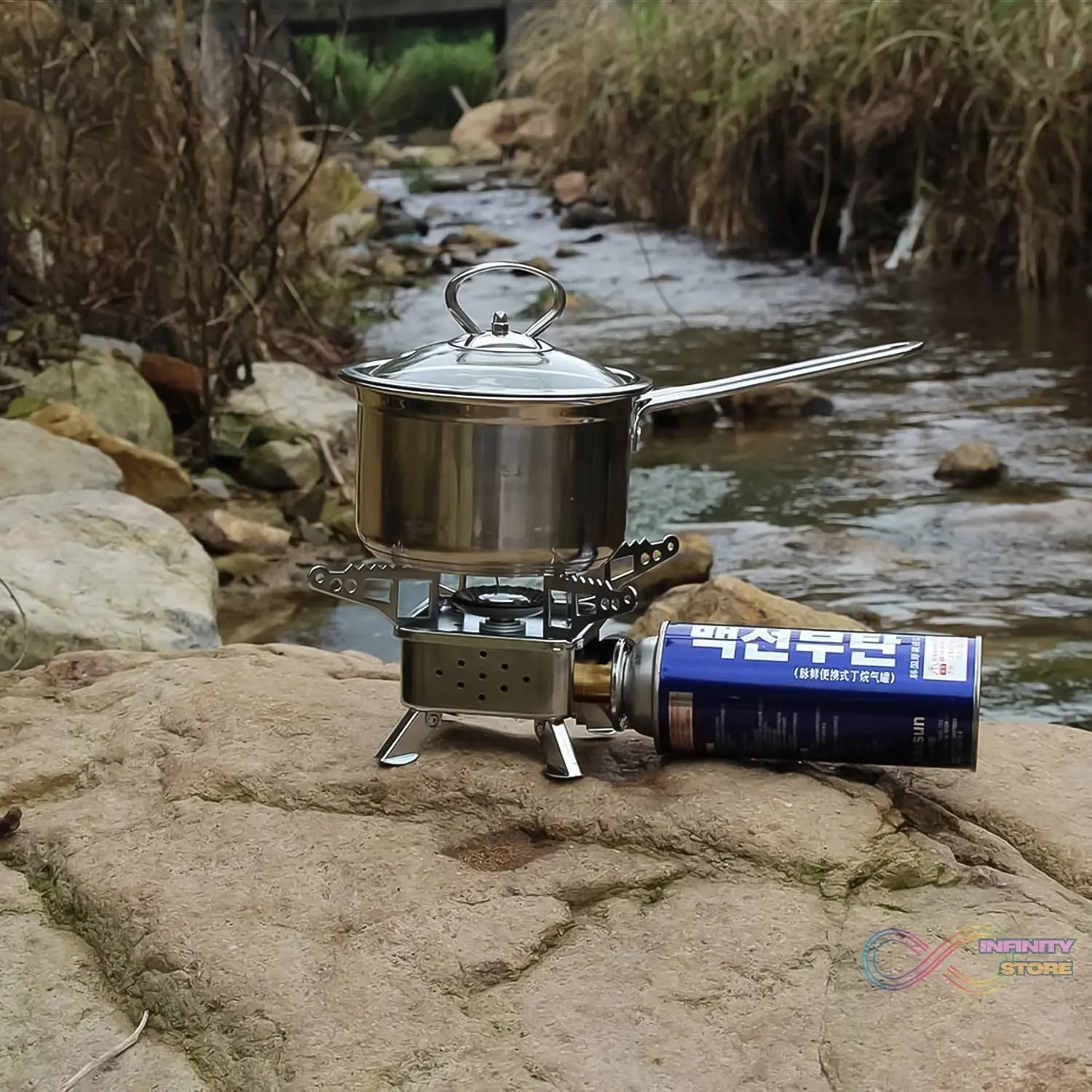 Mini Portable Square Camping Stove (1 Pc) - infinityexculsivestore.com
