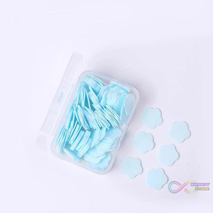 Mini Portable Travel Soap Paper Sheets Flower Shape (100 Pcs Set Approx / Mix Color) - infinityexculsivestore.com