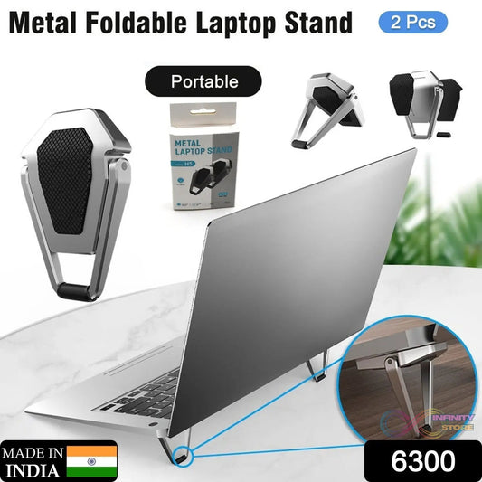 Mini Premium Metal Folding Portable Stand Compatible with Every Laptop, Keyboard and Tablet - infinityexculsivestore.com