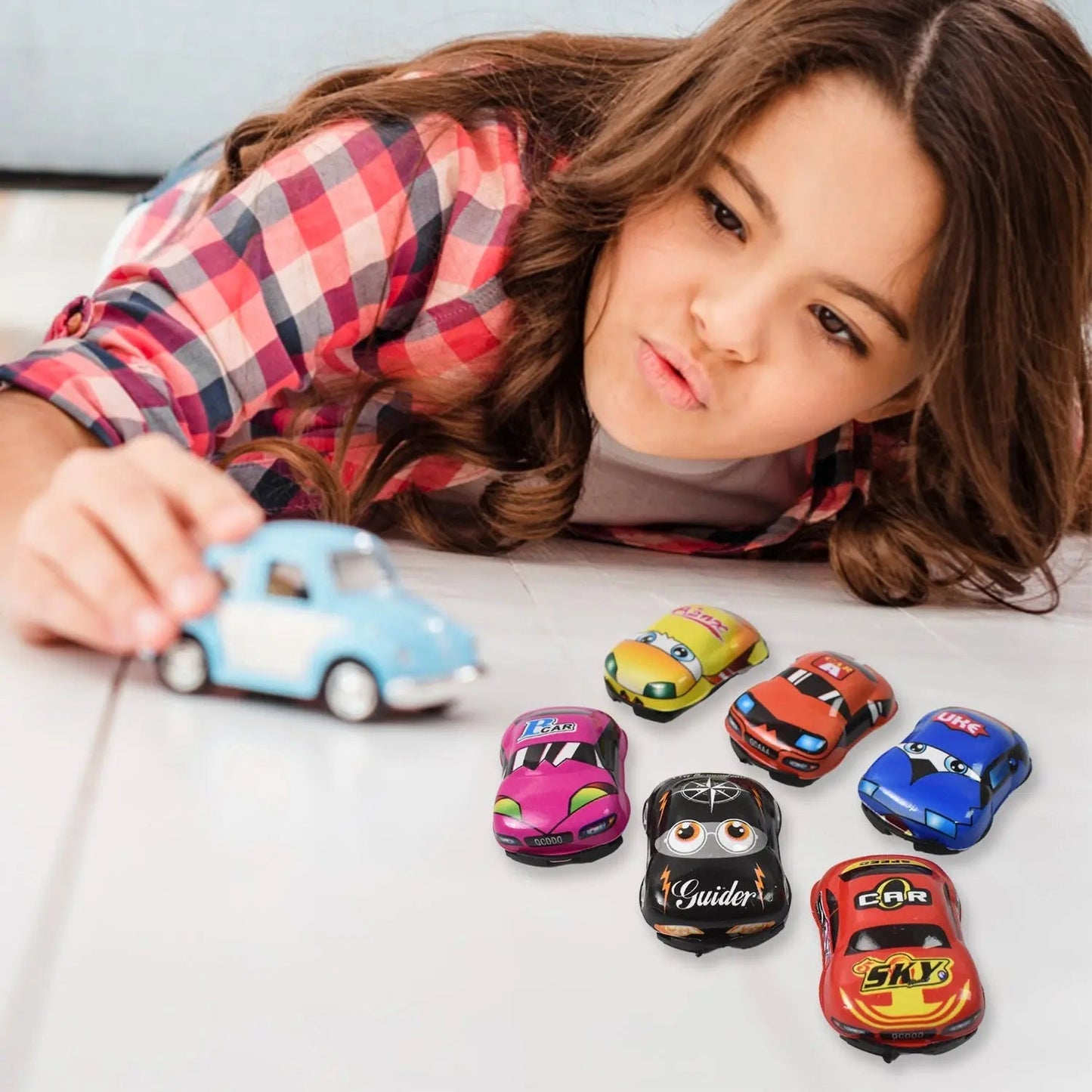 Mini Pull Back Car & Aeroplane PVC Plastic Pull Back Car Cartoon Toys (12 Pcs Set) - infinityexculsivestore.com