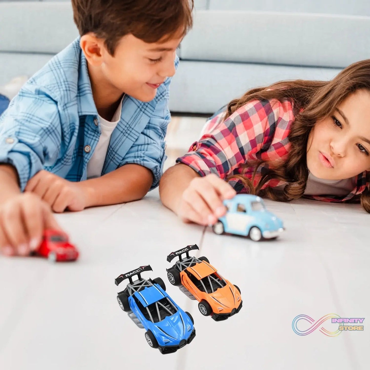 Mini Pull Back Racing Car Widely Used By Kids & Children (8 Pcs Set / Mix Color) - infinityexculsivestore.com