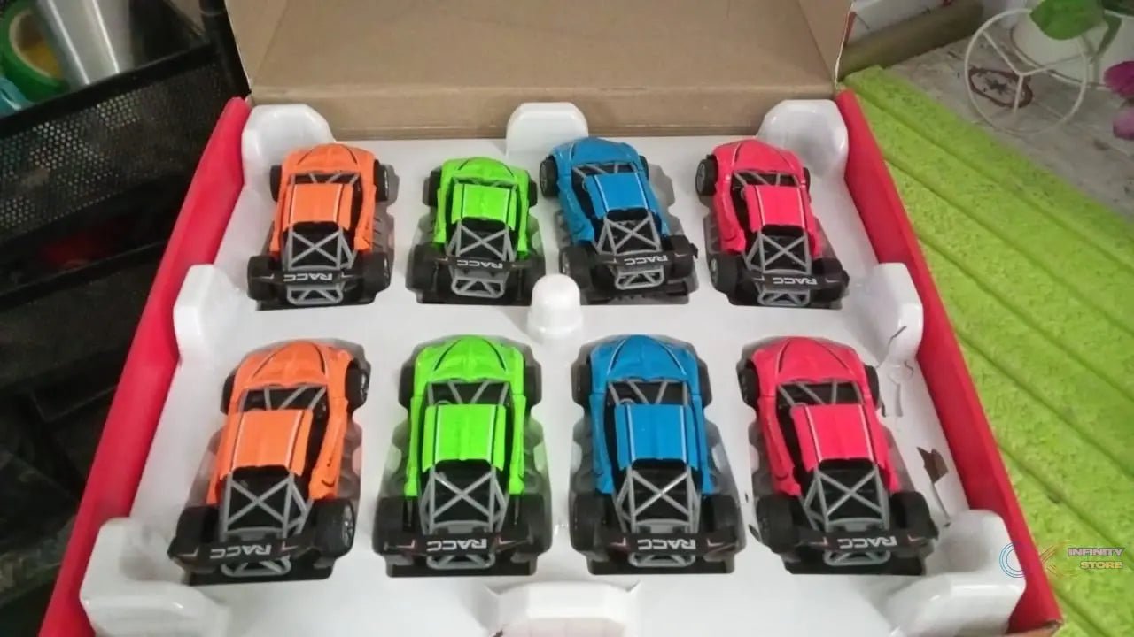 Mini Pull Back Racing Car Widely Used By Kids & Children (8 Pcs Set / Mix Color) - infinityexculsivestore.com