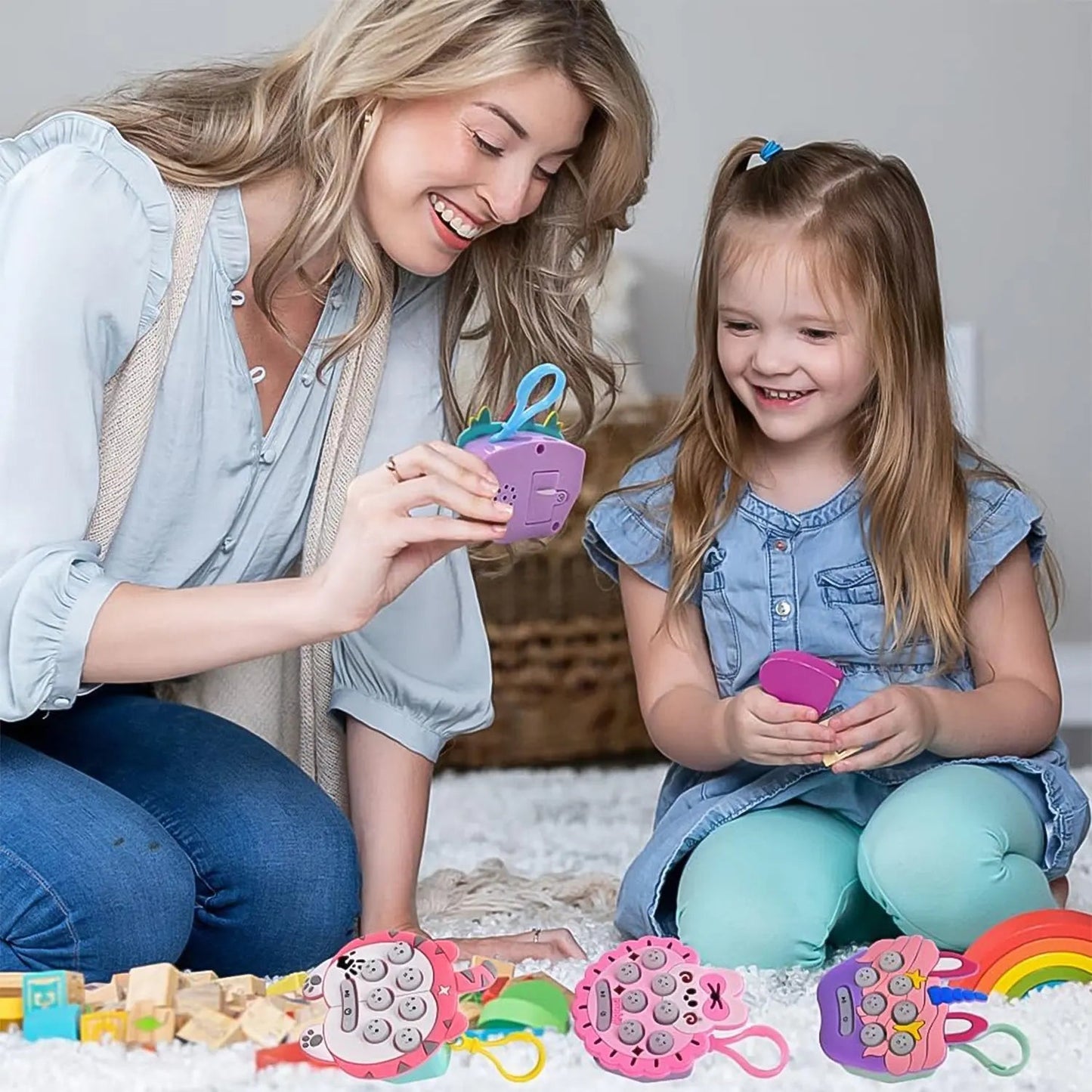 Mini Push Bubbles Game with Keychain & Music Game (1 Pc) - infinityexculsivestore.com