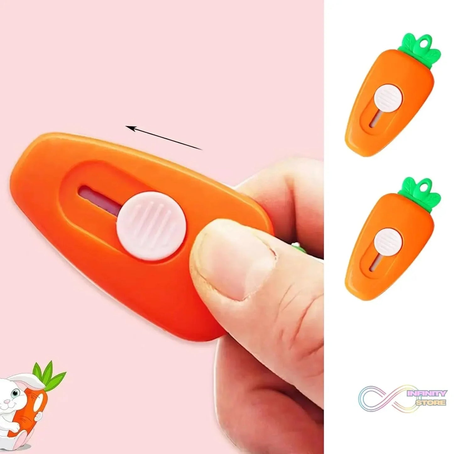 Mini Retractable Utility Knife Cute Style Box Cutter Back to School Supplies Portable Utility Pocket Knife (2 Pc) - infinityexculsivestore.com