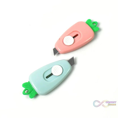 Mini Retractable Utility Knife Cute Style Box Cutter Back to School Supplies Portable Utility Pocket Knife (2 Pc) - infinityexculsivestore.com