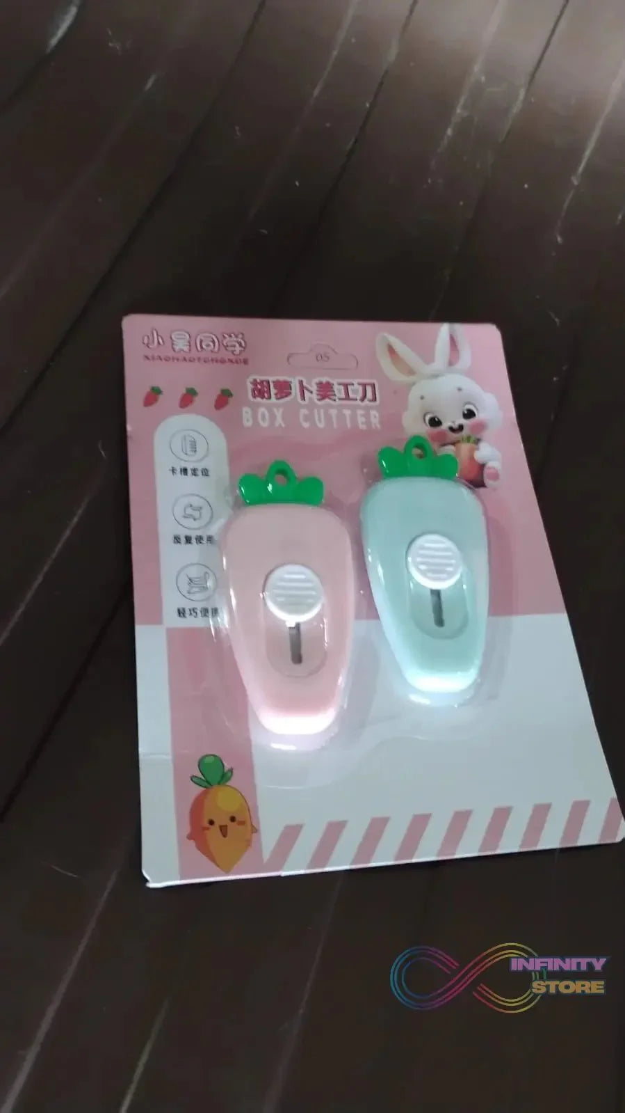 Mini Retractable Utility Knife Cute Style Box Cutter Back to School Supplies Portable Utility Pocket Knife (2 Pc) - infinityexculsivestore.com