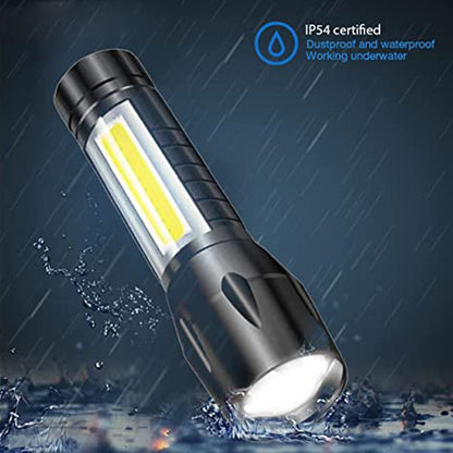 Mini Search Rechargeable LED Long Range Flashlight Emergency Light Torch - infinityexculsivestore.com