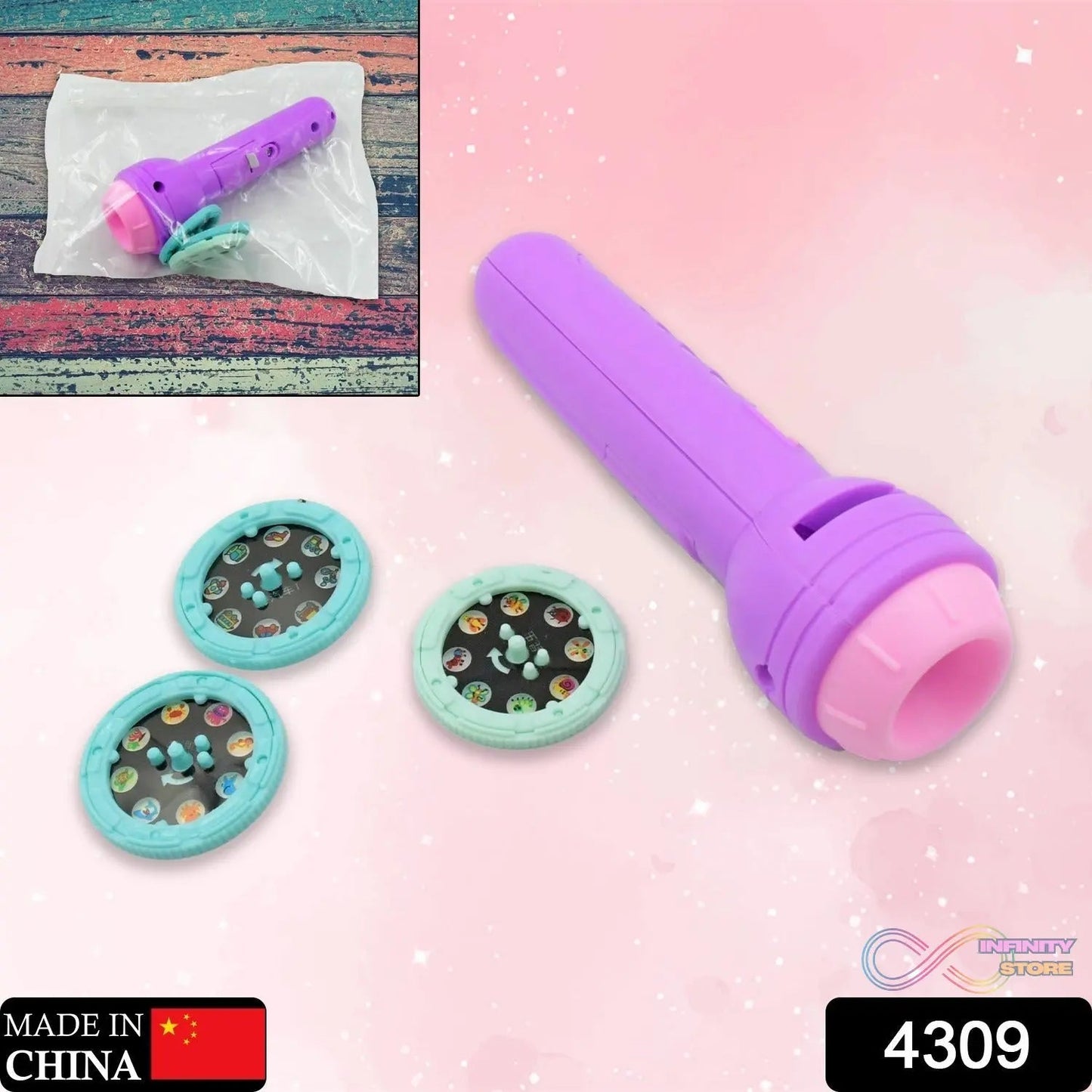 Mini Slide Projector for Kids (3 Slides): Projector Torch, Animated Patterns - infinityexculsivestore.com