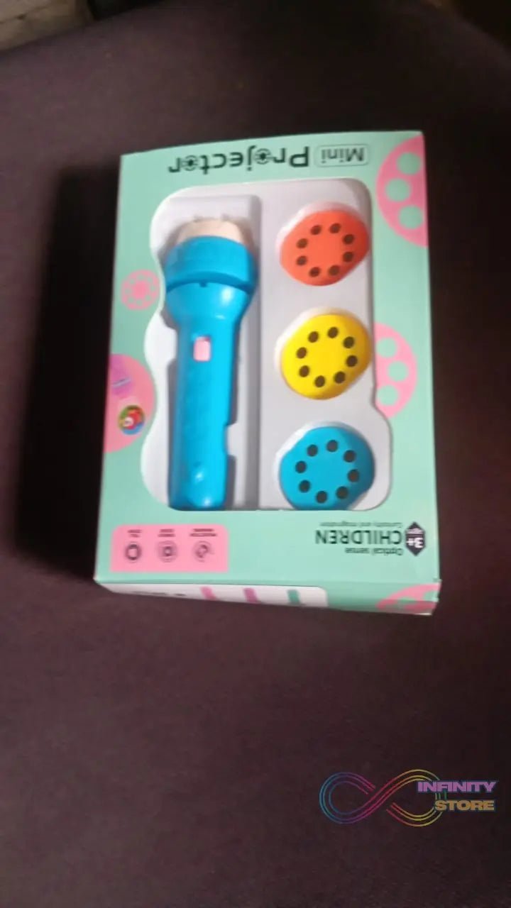 Mini Slide Projector for Kids with 3 Slide and Animated Pattern, Flashlight Torch for Kids, Projector Torch, Educational Learning Toy - infinityexculsivestore.com