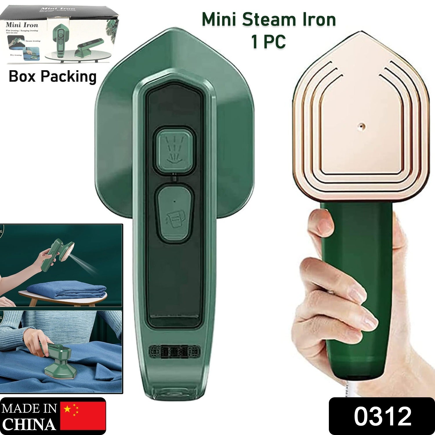 Mini Steamer & Iron: 2 - in - 1 Portable Travel Friendly - infinityexculsivestore.com
