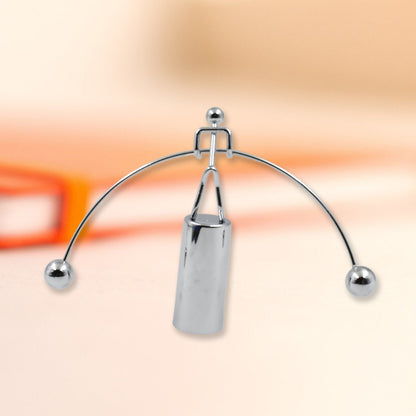 Mini Steel Balance Toy, Decoration Pendulum Newton Cradle Balance Ball Tumbler Desk Toy Metal Man Home Home Decoration Crafts - infinityexculsivestore.com