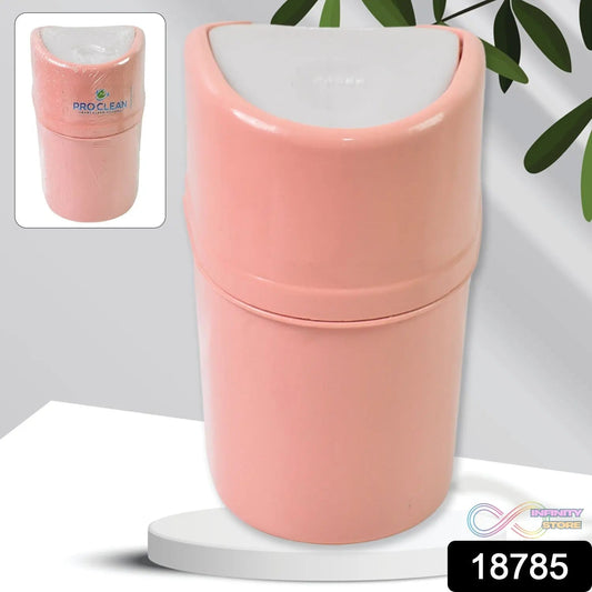 Mini Trash Can, Dustbin Plastic Garbage Can with Lid (1 Pc) - infinityexculsivestore.com