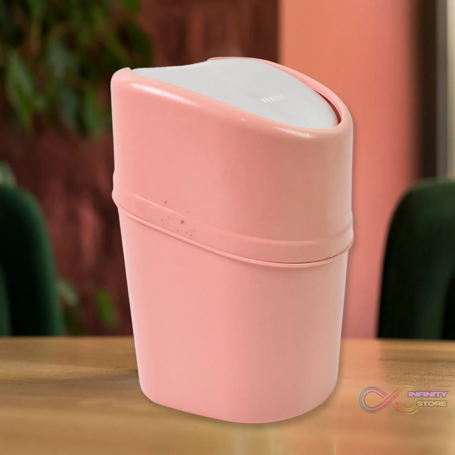 Mini Trash Can, Dustbin Plastic Garbage Can with Lid (1 Pc) - infinityexculsivestore.com