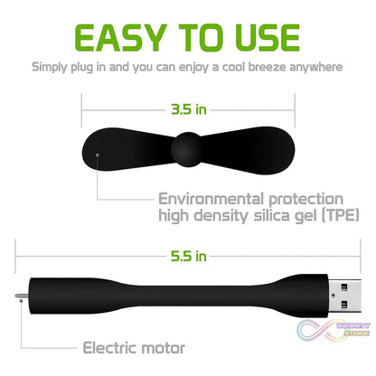 Mini USB Port Fan | Portable Mini USB Fan (1 Pc) - infinityexculsivestore.com