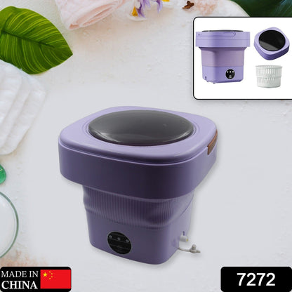 Mini Washing Machine Foldable Mini Washer with Drain Basket Portable Washing Machine Foldable for Laundry Travel Camping RV Baby Clothes - infinityexculsivestore.com