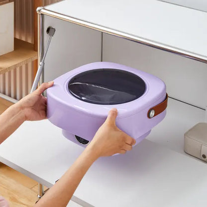 Mini Washing Machine Foldable Mini Washer with Drain Basket Portable Washing Machine Foldable for Laundry Travel Camping RV Baby Clothes - infinityexculsivestore.com