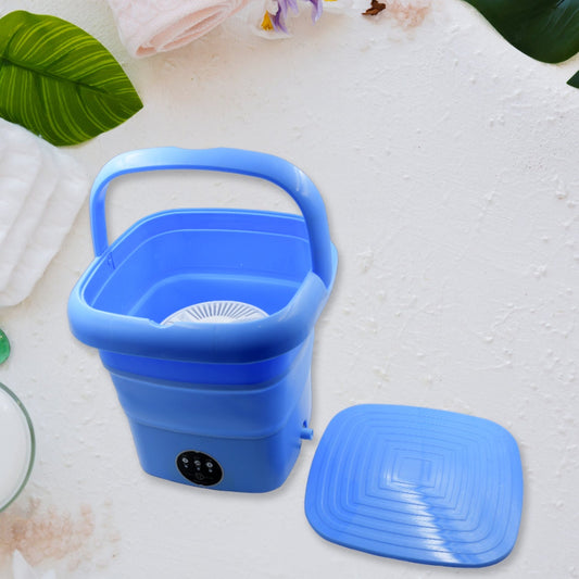 Mini Washing Machine Foldable Mini Washer with Drain Basket Portable Washing Machine Foldable for Laundry Travel Camping RV Baby Clothes - infinityexculsivestore.com