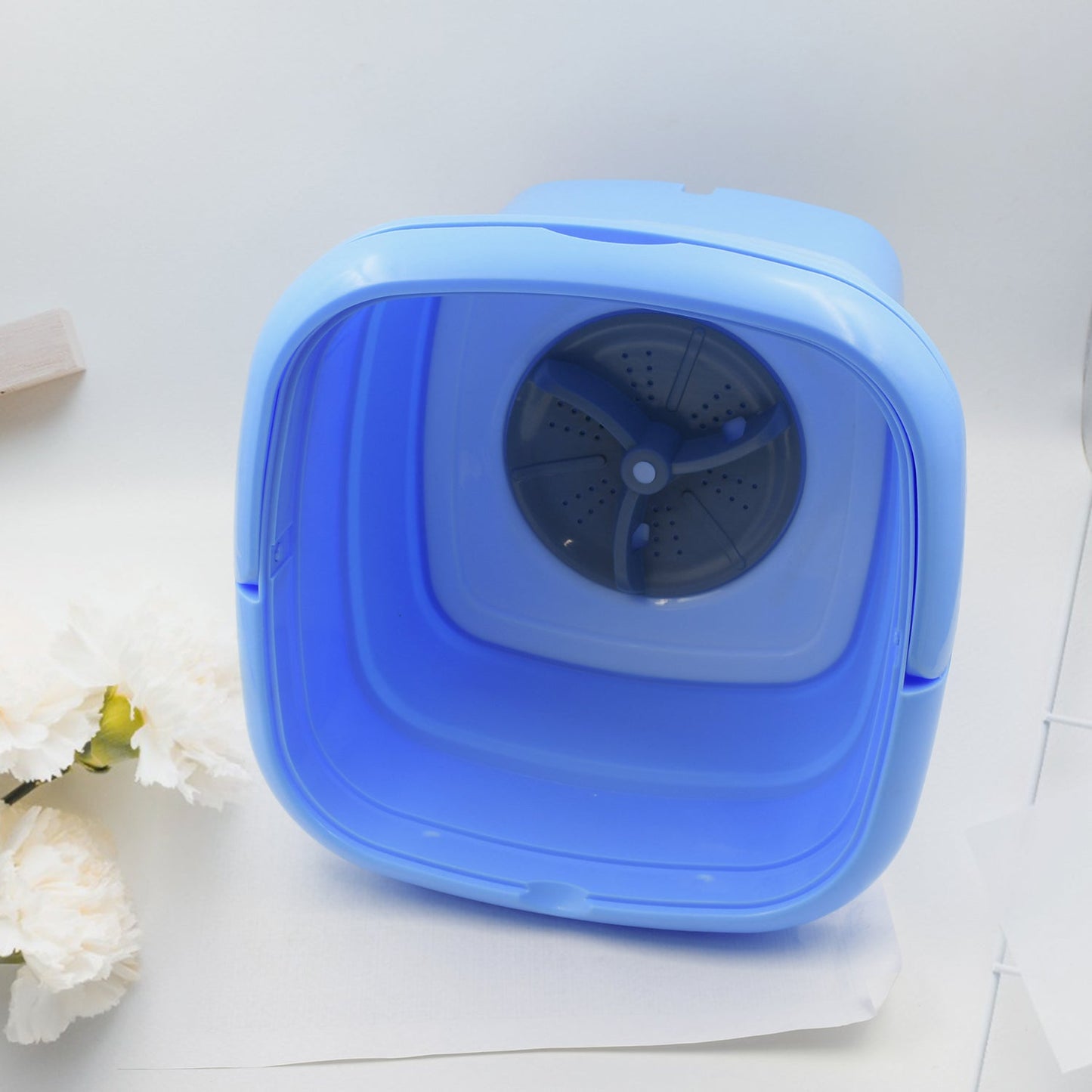 Mini Washing Machine Foldable Mini Washer with Drain Basket Portable Washing Machine Foldable for Laundry Travel Camping RV Baby Clothes - infinityexculsivestore.com