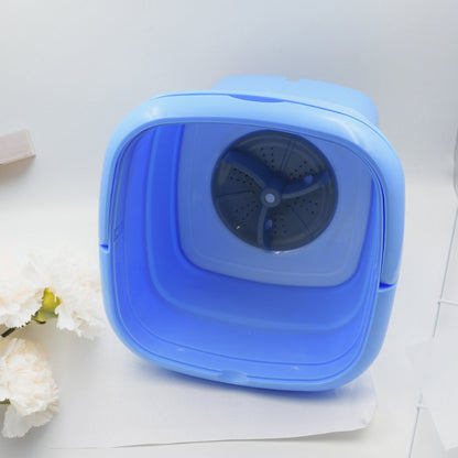 Mini Washing Machine Foldable Mini Washer with Drain Basket Portable Washing Machine Foldable for Laundry Travel Camping RV Baby Clothes - infinityexculsivestore.com