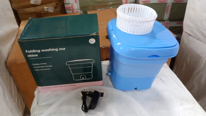Mini Washing Machine Foldable Mini Washer with Drain Basket Portable Washing Machine Foldable for Laundry Travel Camping RV Baby Clothes - infinityexculsivestore.com