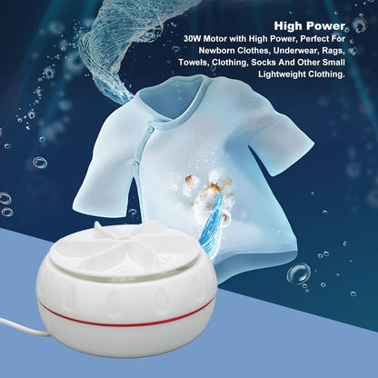 Mini Washing Machine Turbine Washing Machine Door Hinge Lightweight Turbo Washer with USB Cable For Home, Camping ,College ,Rooms Use - infinityexculsivestore.com