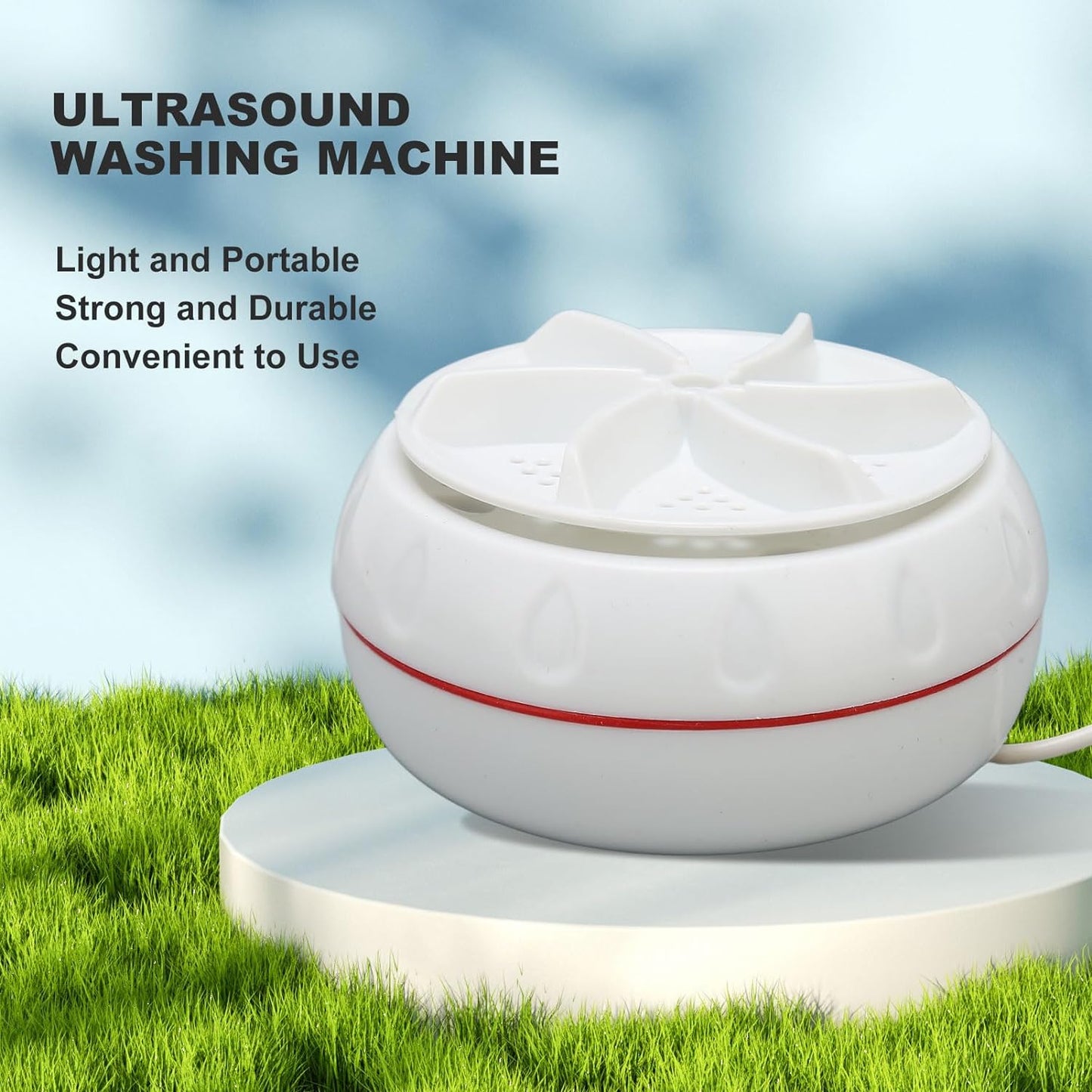 Mini Washing Machine Turbine Washing Machine Door Hinge Lightweight Turbo Washer with USB Cable For Home, Camping ,College ,Rooms Use - infinityexculsivestore.com