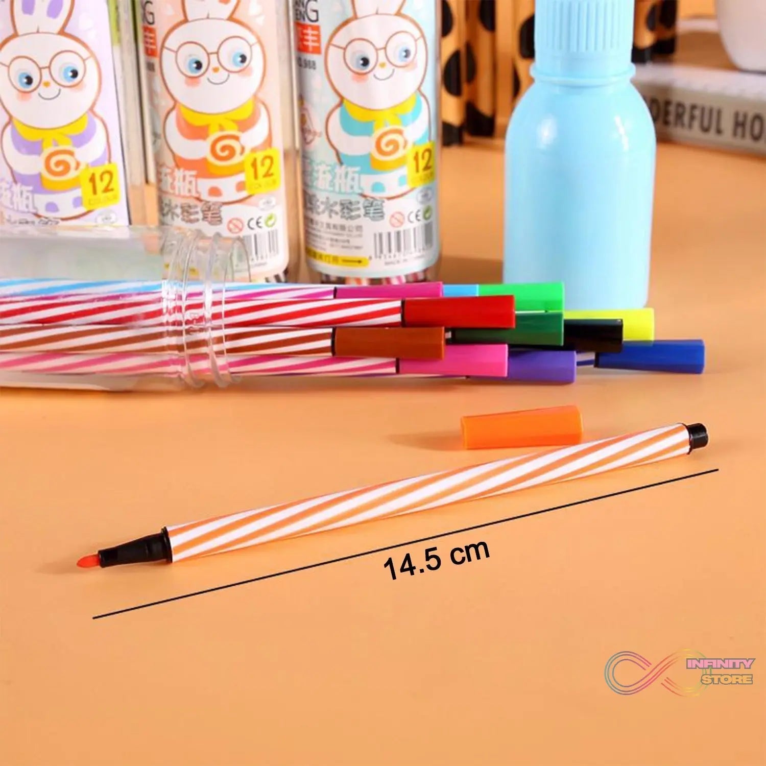 Case for Minions sketch pens, highlighting the design and arrangement of pens.