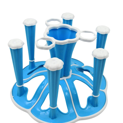 Miracle Plastic Glass Stand / Tumbler Holder / Glass Holder for Kitchen / Dining Table 6 Glasses Stand With 3 Pepper Salt (Moq : - 2 Pc) - infinityexculsivestore.com