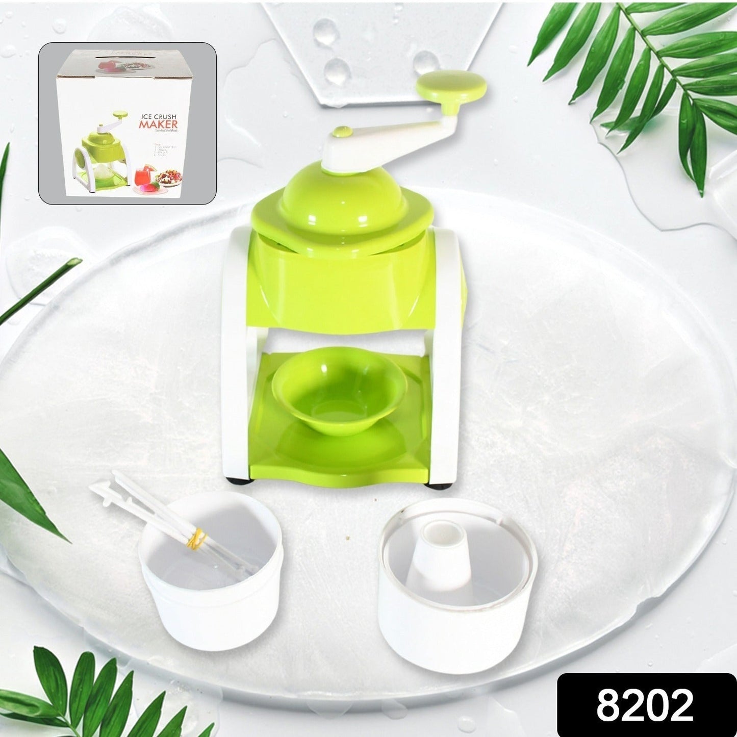 Miracle Small Plastic Ice Gola Maker Ice snowmaker Machine | Ice Crusher | Indoor Outdoor Manual With Steel Blade & Anti slip Grip (1 Pc) - infinityexculsivestore.com