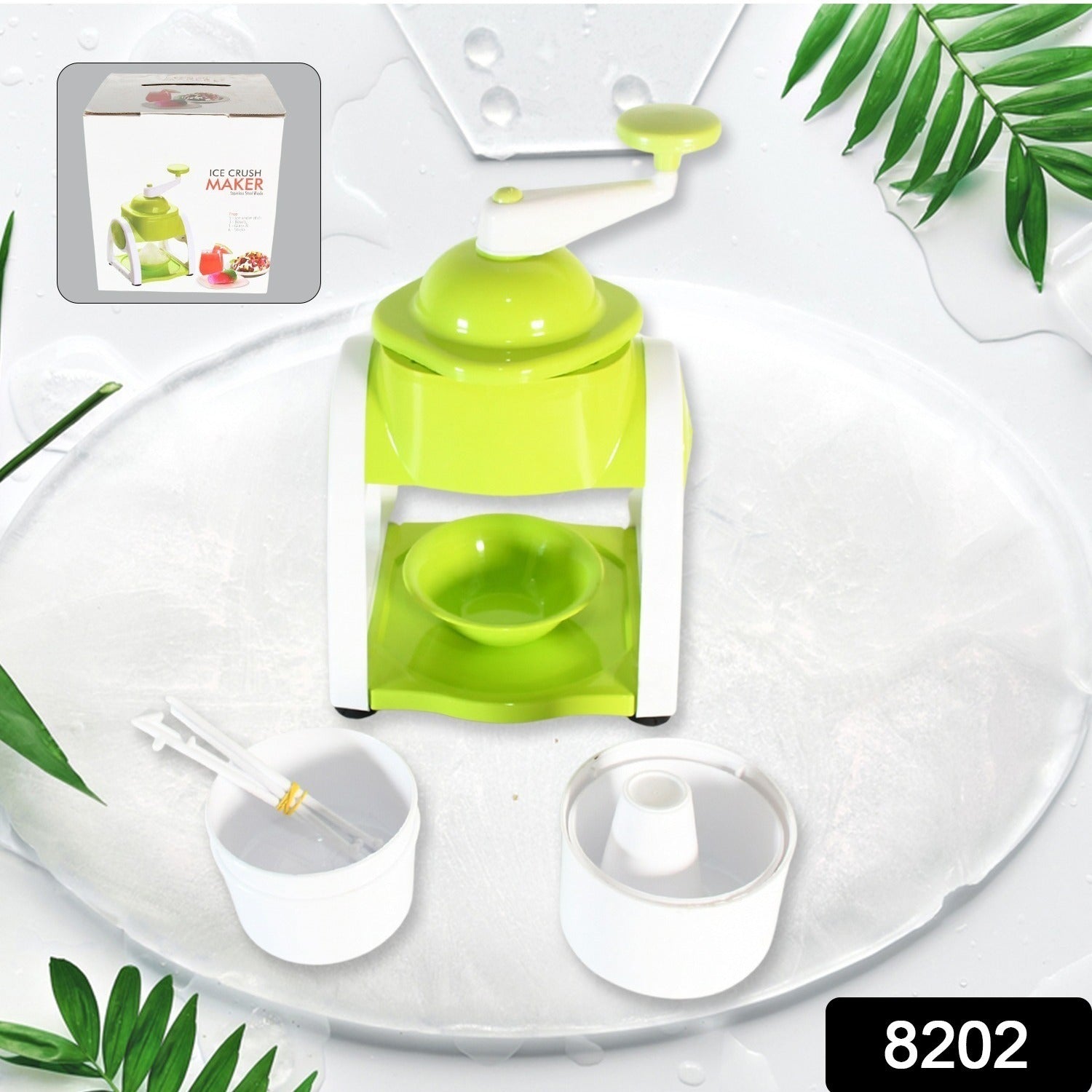 Miracle Small Plastic Ice Gola Maker Ice snowmaker Machine | Ice Crusher | Indoor Outdoor Manual With Steel Blade & Anti slip Grip (1 Pc) - infinityexculsivestore.com