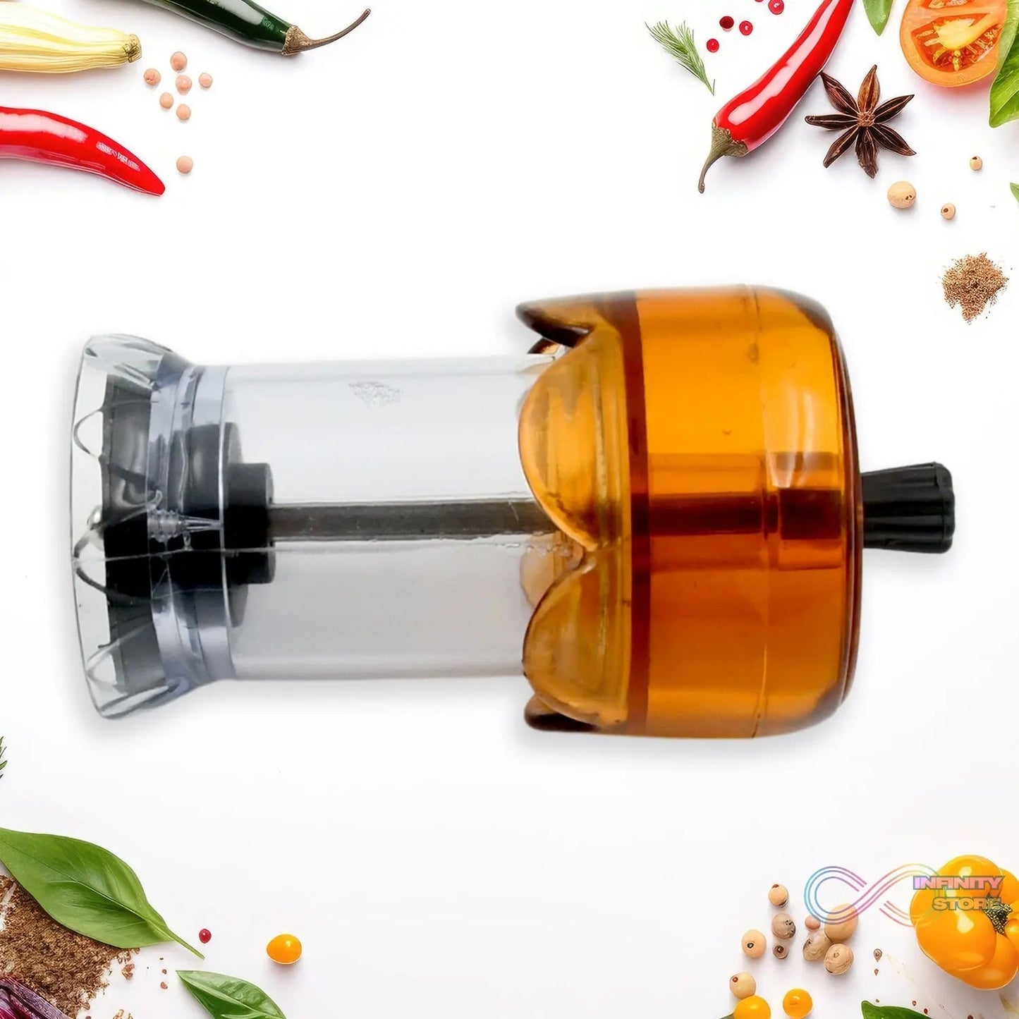 Miracle Transparent Plastic Salt and Pepper Grinder, Pepper Grinder Manual Pepper Grinding Tool, Pepper Crusher Grinder (1 Pc) - infinityexculsivestore.com