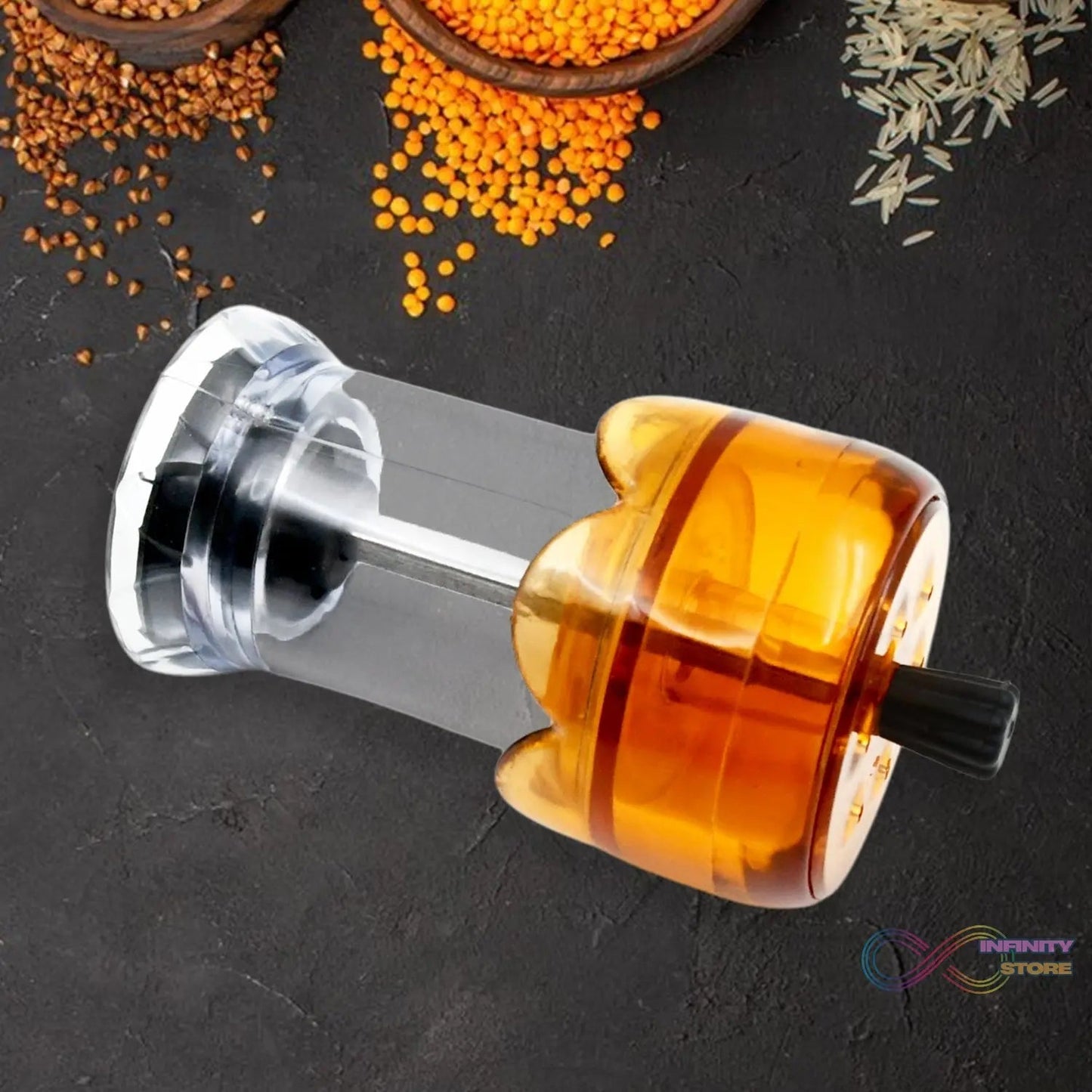 Miracle Transparent Plastic Salt and Pepper Grinder, Pepper Grinder Manual Pepper Grinding Tool, Pepper Crusher Grinder (1 Pc) - infinityexculsivestore.com