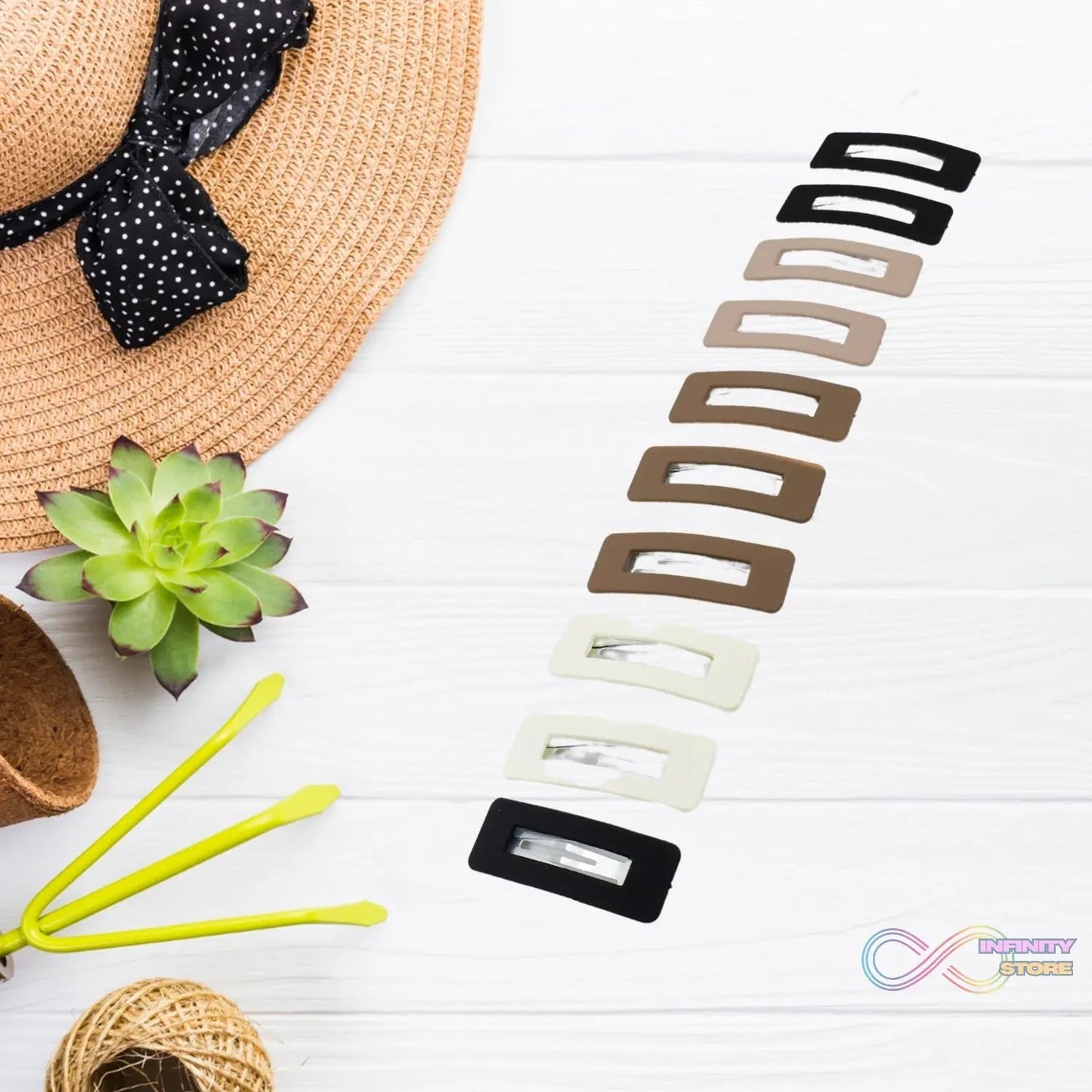 Miss Beauty 10pcs Cute Matte Multicolour & Design Hair Clip Set - infinityexculsivestore.com