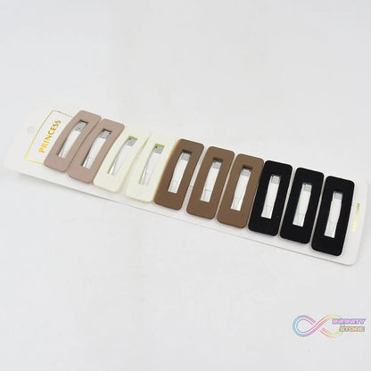 Miss Beauty 10pcs Cute Matte Multicolour & Design Hair Clip Set - infinityexculsivestore.com
