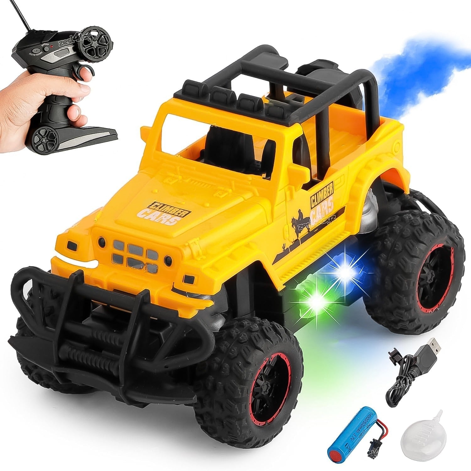 Mist Spray Race Car Toy Off Road Speed Car With Smoke (Water Sprayer Mist With Light) High Strength Climbing Power & Smoke Effect (Color May Vary), Kids - infinityexculsivestore.com