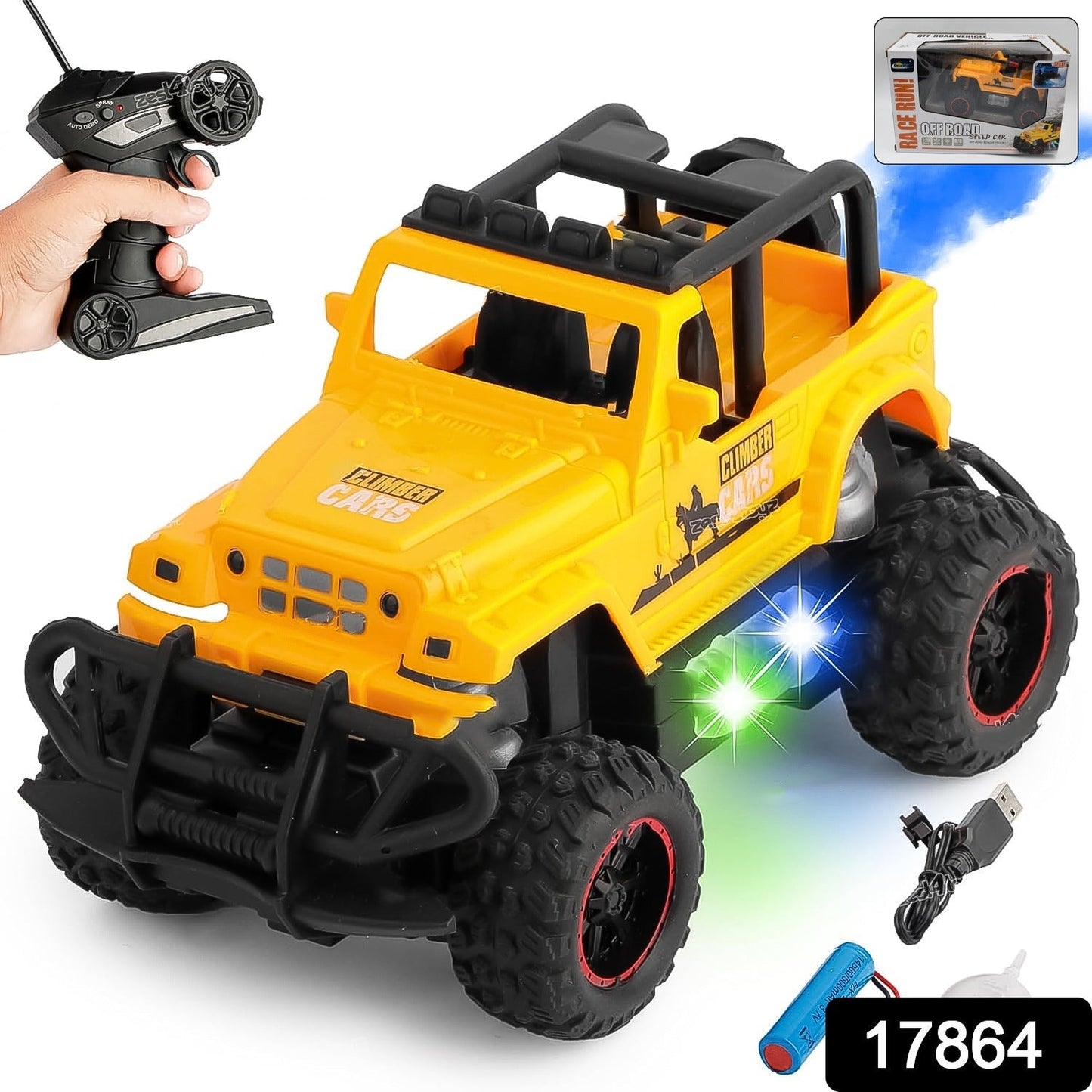 Mist Spray Race Car Toy Off Road Speed Car With Smoke (Water Sprayer Mist With Light) High Strength Climbing Power & Smoke Effect (Color May Vary), Kids - infinityexculsivestore.com