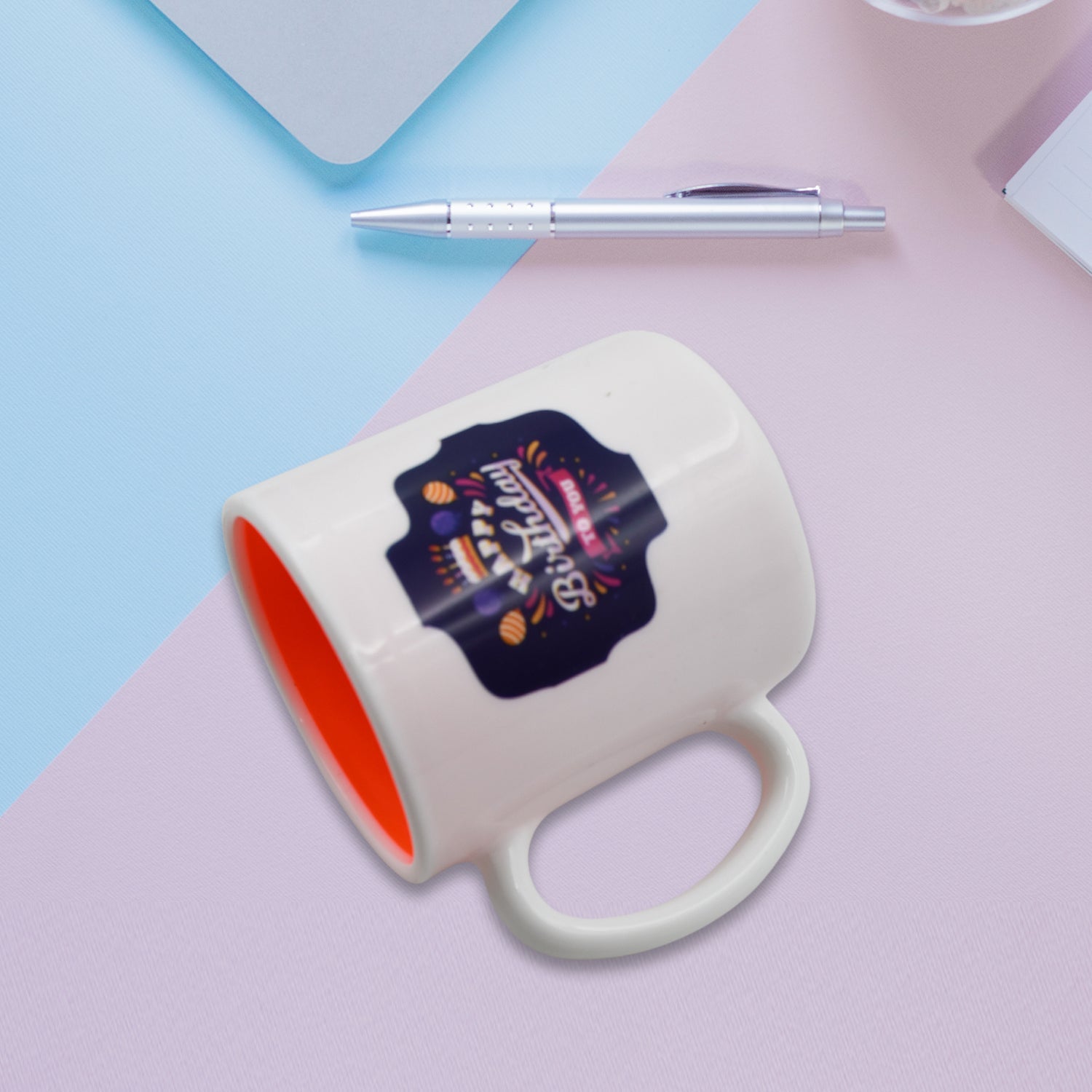 Mix Design & Color Coffee Mug With Spoon and box packing, Design Coffee Mug Used for Drinking and Taking Coffees and Some Other Beverages in All Kinds of Places (1 pc) - infinityexculsivestore.com