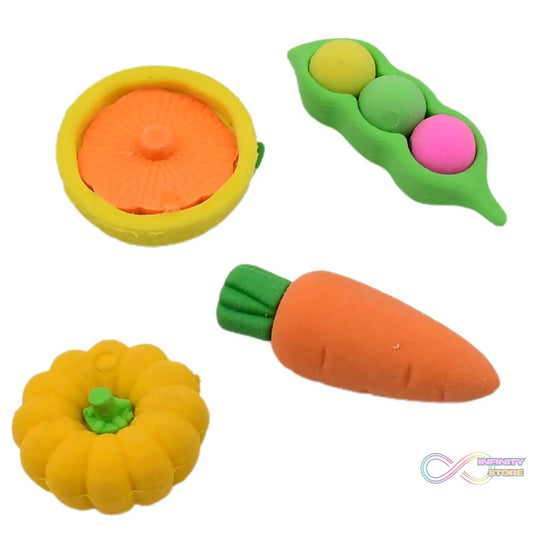 Mix Design Fancy & Stylish Colorful Erasers (1 Set / 4 Pc Set) - infinityexculsivestore.com